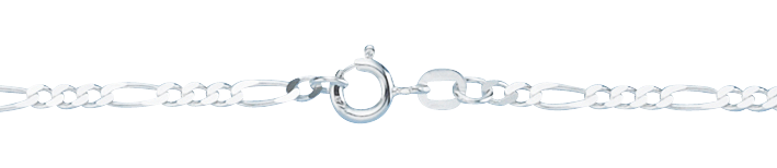Collier Figaro diamantiert Kettenbreite 2.8mm