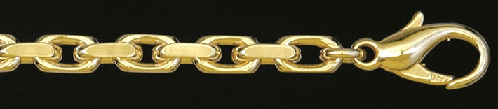 Necklace Anchor diamond cut chain width 4.5mm