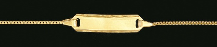 Id-Bracelet Box chain chain width 0.7mm