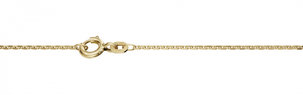 Necklace Anchor diamond cut chain width 1.3mm