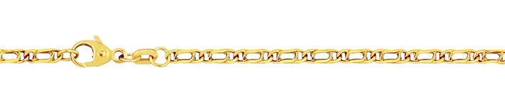 Armband Tigerauge hohl Kettenbreite 2.5mm