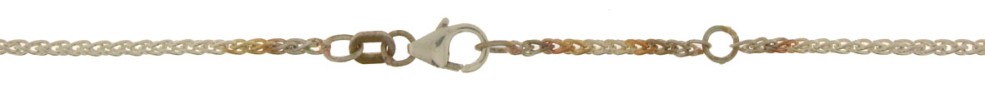 Collier mit Zwischenöse Zopf Kettenbreite 1.7mm