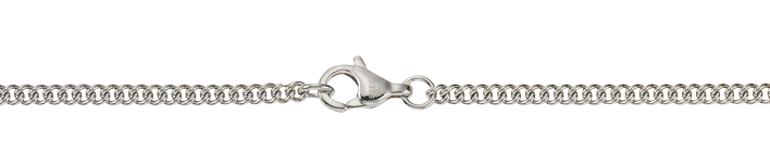 Necklace Curb chain round chain width 2.4mm