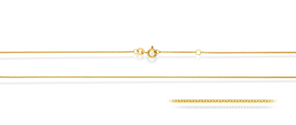 Collier mit Zwischenöse Anker flach Kettenbreite 1.2mm