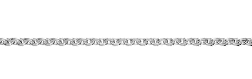 Necklace Anchor round chain width 0.8mm