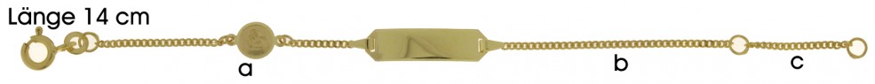 Id-Armband Panzer Kettenbreite 1.4mm