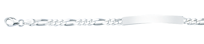 Id-Bracelet Figaro chain width 3.4mm