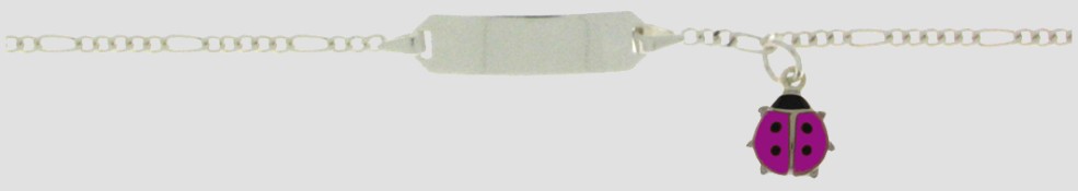 Id-Armband Figaro diamantiert Kettenbreite 1.9mm